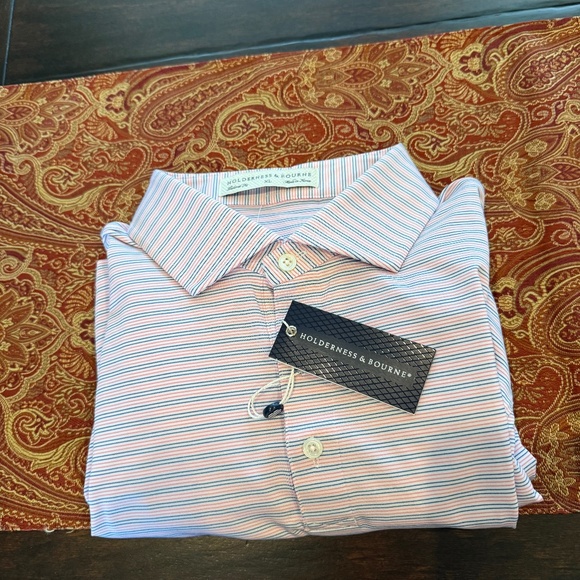 Holderness & Bourne Men's XL The Buchanan Shirt Performance Polo MSRP $110